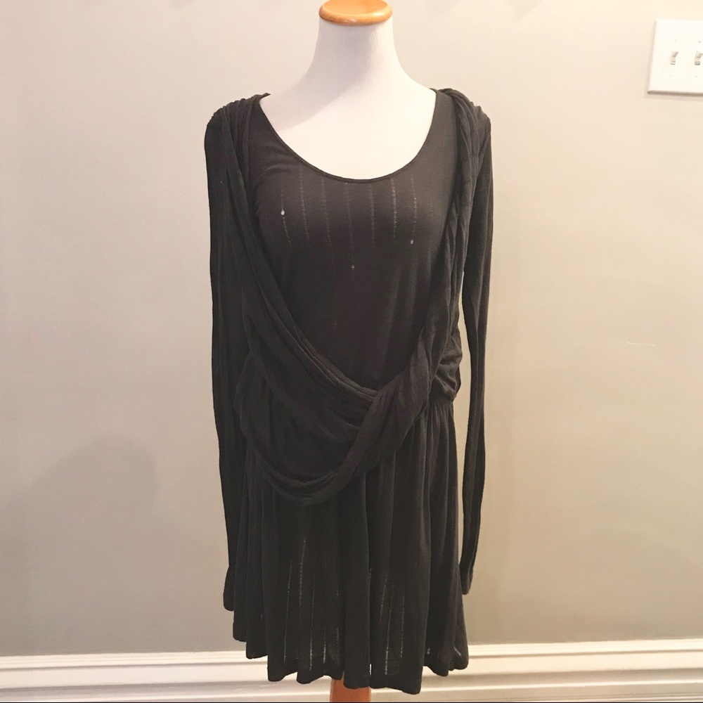 NWOT All Saints Draped Front Dress | Size 10